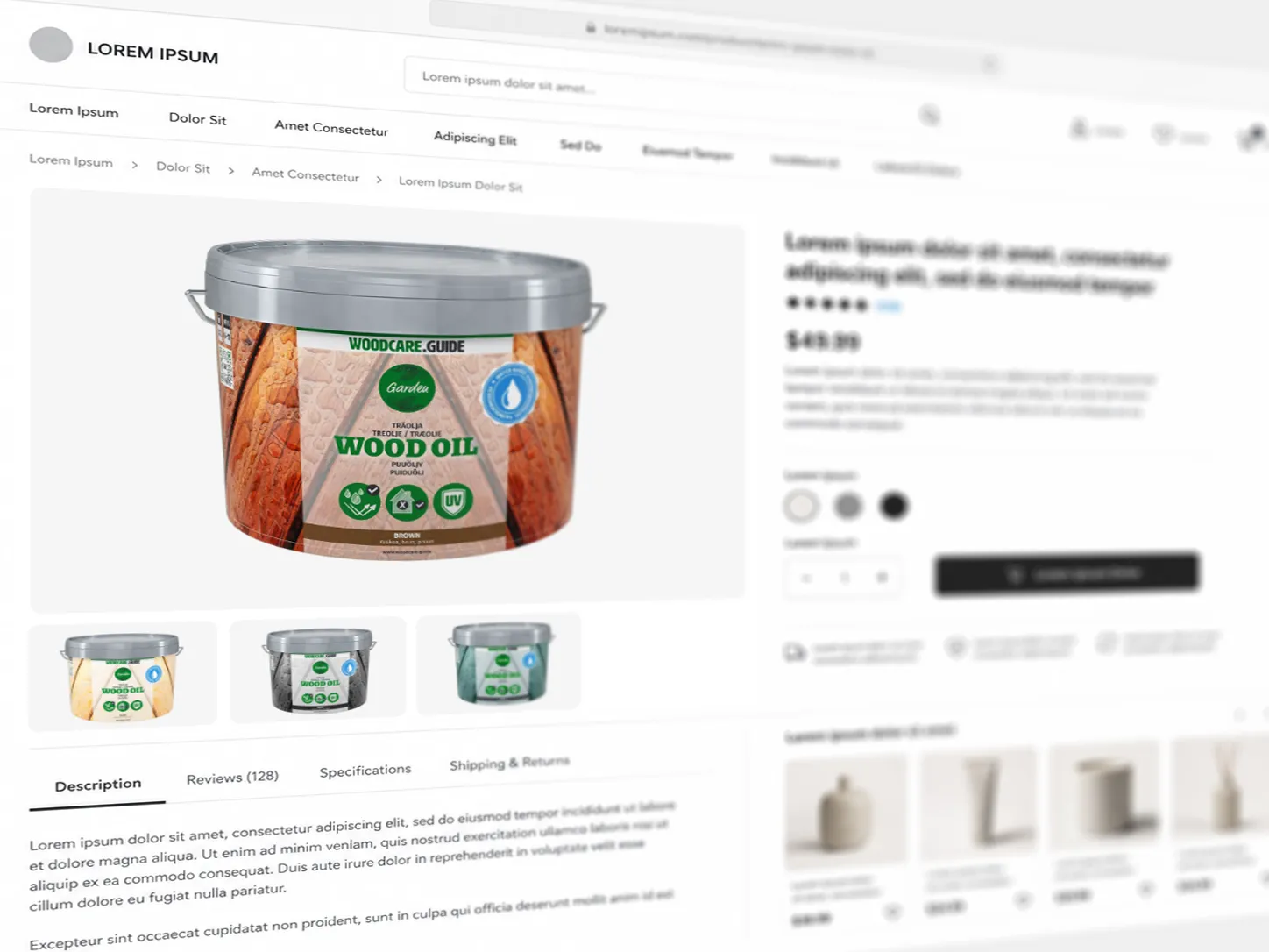 3D product image for pre-sales in an online store